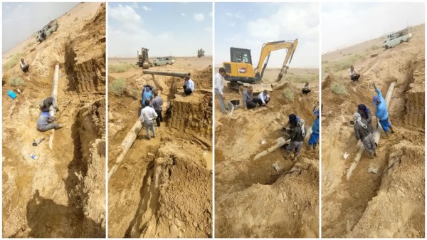 پایداری جریان آب در روستای مبارکه بافق؛ عملیات ترمیم خط انتقال با موفقیت به پایان رسید